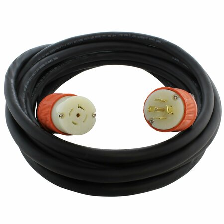AC WORKS 75ft SOOW 12/5 NEMA L21-20 20A 3-Phase 120/208V Industrial Rubber Extension Cord L2120PR-075